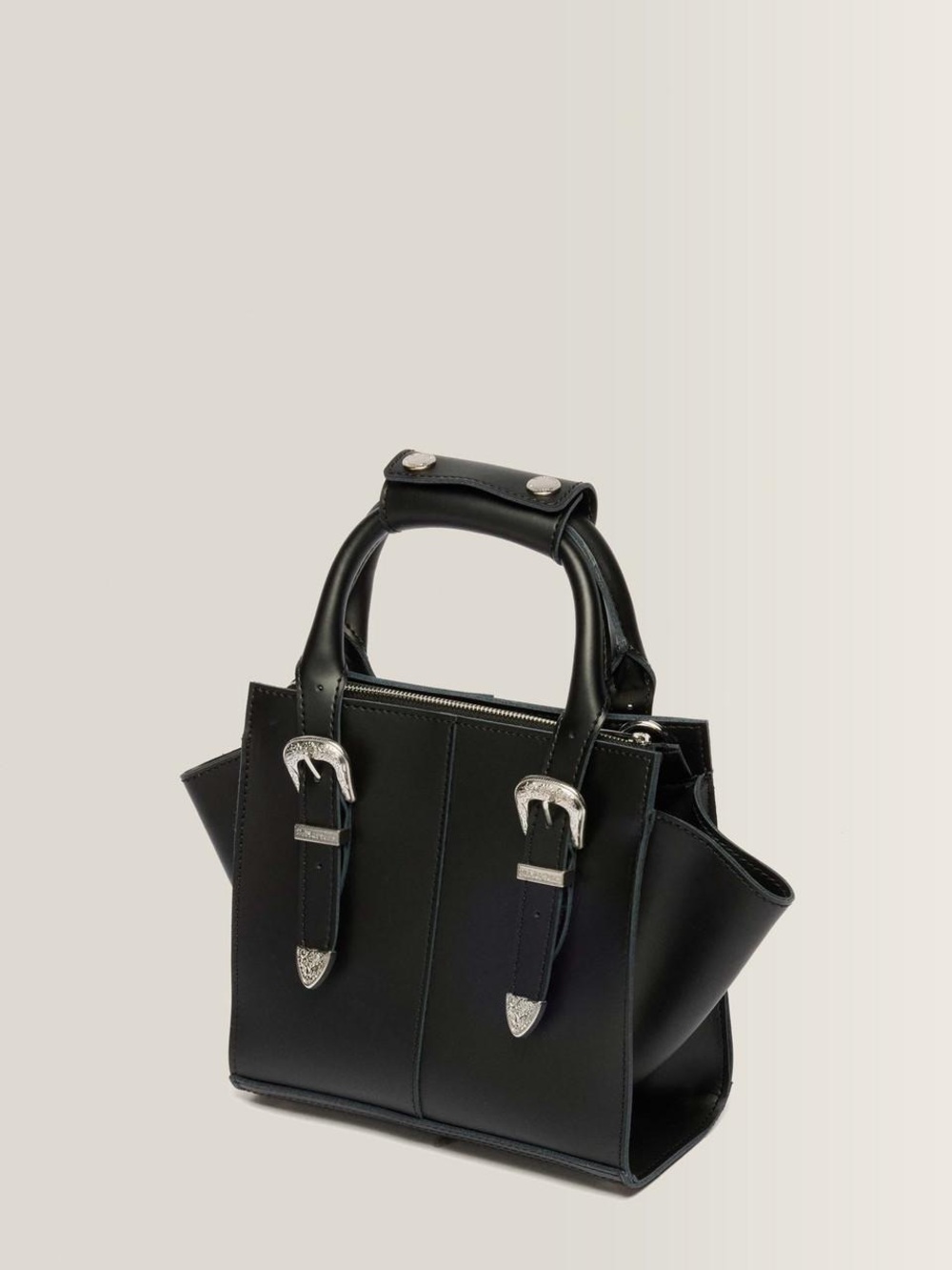 Dr. Martens Black Leather Buckle Mini Tote - Picture 4 of 9